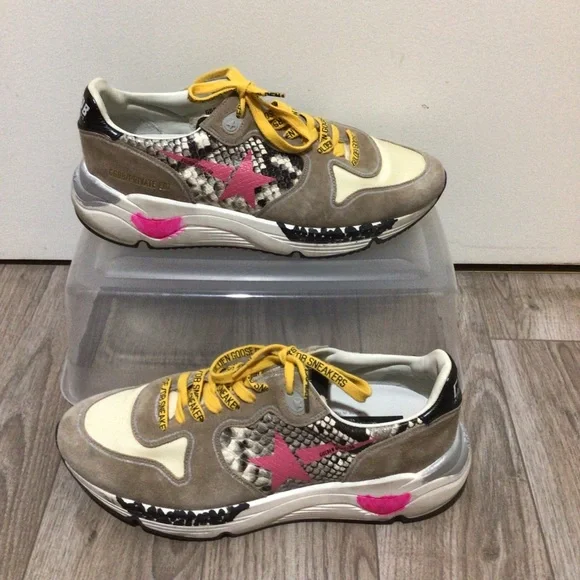 Golden Goose GG Running Shoes sneakers snake distressed Net A Porter 40